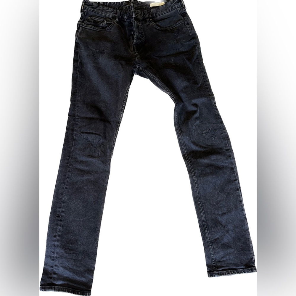 All Saints Cigarette Skinny Jeans All Black Size 32x32